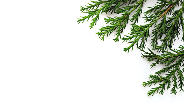 Elegant Wedding Invitation Featuring Thuja Elements, with Space Reserved for Personalized Text. 