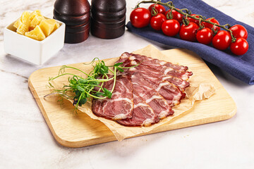 Italian pork sausage - prosciutto crudo