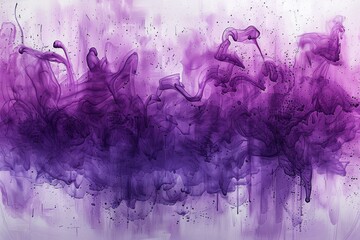 Obraz premium Abstract Art, Watercolor Painting, Purple and White Color Blend