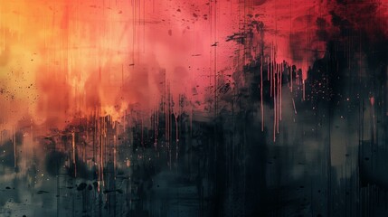 Fototapeta premium Abstract Art Painting, Digital Illustration, Fractal Landscape