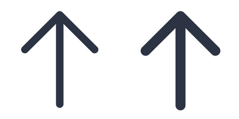 Up Arrow simple icons set designed in filled, outline, line and stroke style