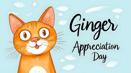 Ginger Cat Appreciation Day Illustration