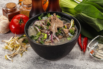 Vietnamese cuisine - Pho Bo soup with beef