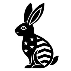 white rabbit with a bow