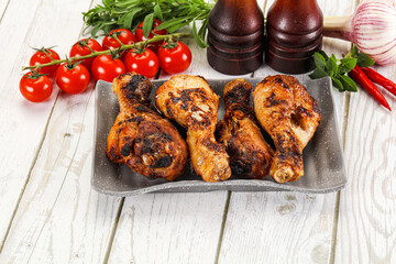 Hot and tasty chicken drumstick barbecue