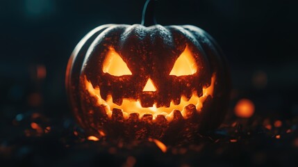 Fototapeta premium Halloween pumpkin wallpaper jack autumn scary