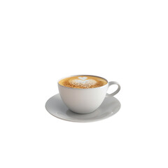 Fototapeta premium Aromatic Cappuccino with Heart Latte Art