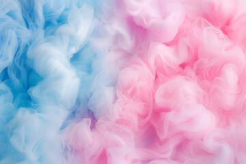 Fototapeta premium Colorful fluffy sweet cotton candy background in the soft pastel colors