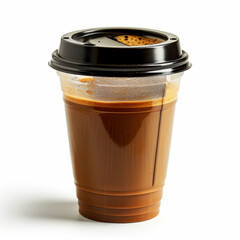 black coffee isolated on white background