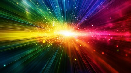 Colorful prismatic light effect abstract background with vibrant rainbow patterns and textures in modern art design, new beautiful stock image illustration AI