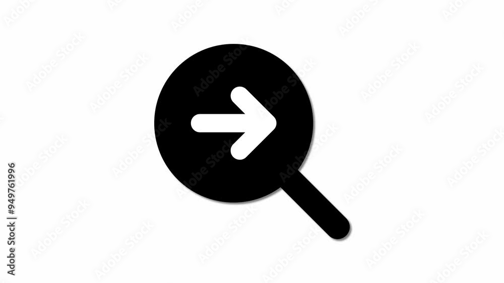 Poster Search with arrow animation graphics perfect for integrating into digital applications focused on navigation