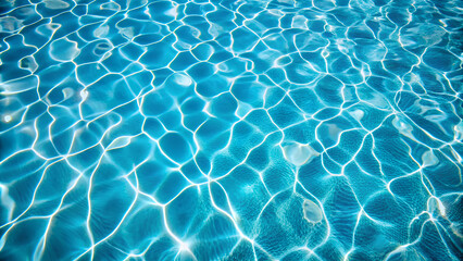 Obraz premium Texture of Pool water in top view calm water large glare background 
