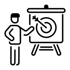 An outline icon of goal planning  