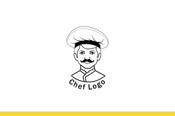 Cartoon Chef Logo Illustration home catering service logo