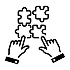 An outline icon of collaboration 