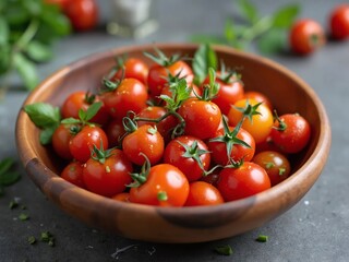 tasty cherry tomats in a bowl