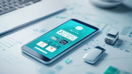 A smartphone screen displaying a user-friendly insurance app with various options.