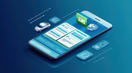 A smartphone screen displaying a user-friendly insurance app with various options.