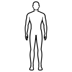 Human full body Silhouette image art for vector illustration on white background