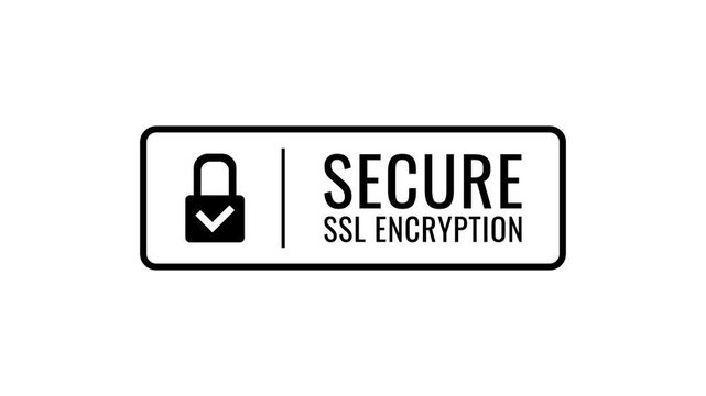 SSL encryption outline icon animation