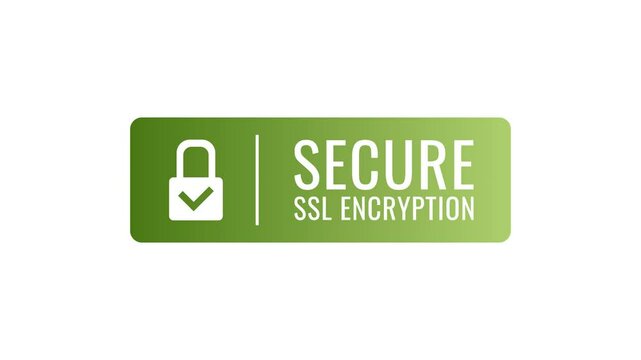 SSL encryption color icon animation