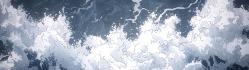 Fototapeta premium Turbulent Ocean Wave Textures, Deep blue and muted white patterns embody the essence of the sea, ideal for dramatic backgrounds in minimalist design and serene settings.