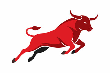 Obraz premium A jumping Bull