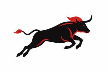 Obraz premium A jumping Bull