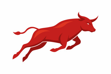 Obraz premium A jumping Bull