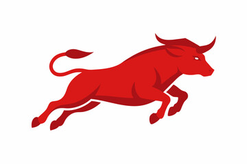 Obraz premium A jumping Bull