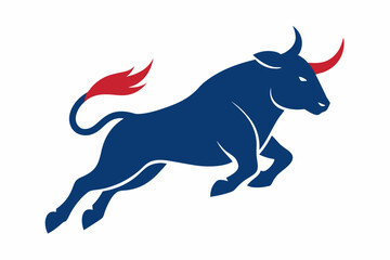 Obraz premium A jumping Bull