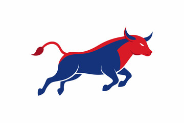 Obraz premium A jumping Bull