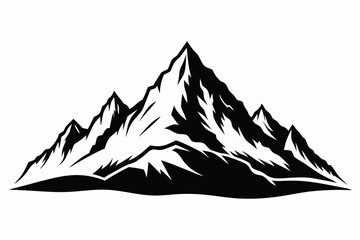 Mountain silhouette vector illustration, mountain icon graphics