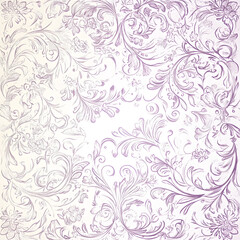 2D illustrator doodle-style floral and leaf graphics on a white background or wallpaper
