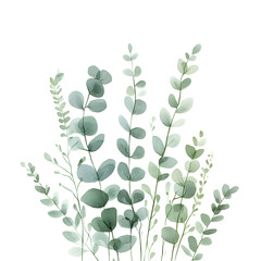 Obraz premium 2D illustrator doodle-style floral and leaf graphics on a white background or wallpaper