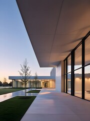 Fototapeta premium Modern real estate property design AI generative, architecture for real estate, Contemporary architecture for real estate properties
