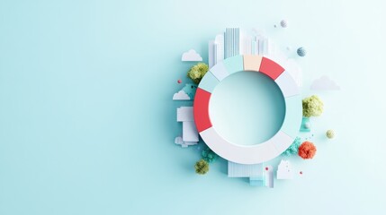 Obraz premium A circular business model showcasing the core activities, customer segments, and resources of a non profit organization.