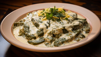 Rajas con Crema Mexican Food
