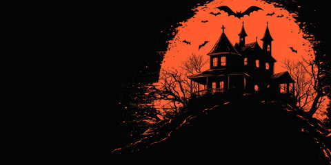 Happy Halloween in orange background happy pumpkin party poster	
