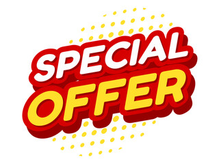 Set of color special offer buttons or badges. Vector illustration.