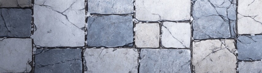 Obraz premium Winter Brick Pavement Textures, seamless patterns of brick pavements blanketed in soft grey and ivory snow, perfect for creating a serene winter street backdrop.