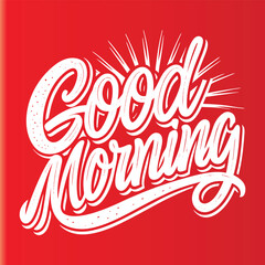Creative good morning lettering background