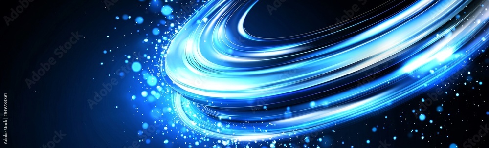 Aufkleber Hologram blue circle with spot light in middle futuristic technology abstract with transparent background