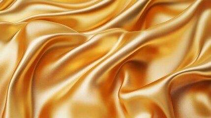 Fototapeta premium Abstract background with golden waves of fabric, golden abstract background