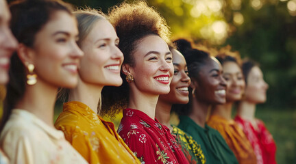 Fototapeta premium diversity , equity, and inclusion. woman's day. 