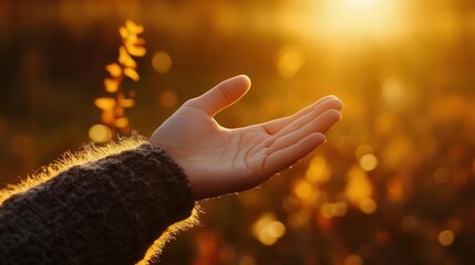 Waving friendly, warm and inviting gesture