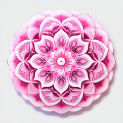Beautiful pink mandala design showcasing intricate patterns and shapes capturing the essence of art and tranquility in creative expression