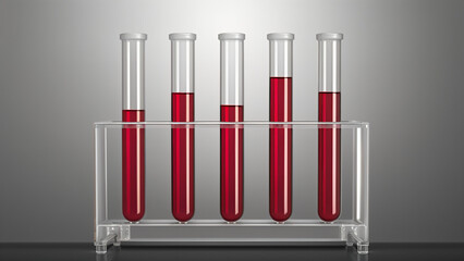 test tubes with red liquid