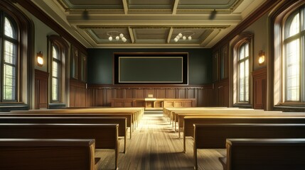 Fototapeta premium Lecture hall. AI generated illustration