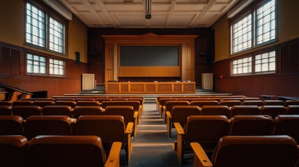 Fototapeta premium Lecture hall. AI generated illustration